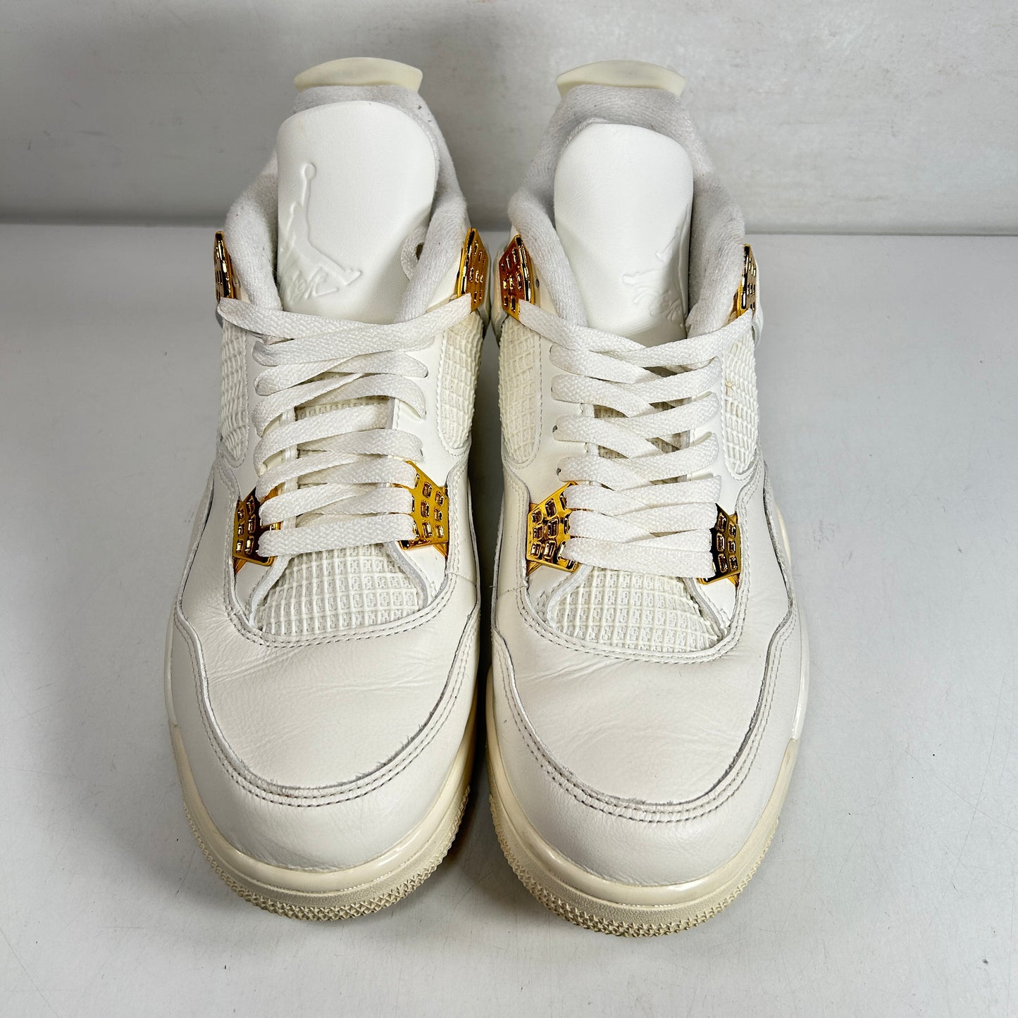 AQ9129 170 Jordan 4 Retro Metallic Gold (W) [USED] - 12 W (Used) (No Box)