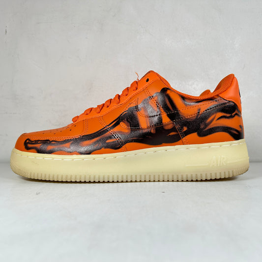 CU8067 800 Nike Air Force 1 Low Orange Skeleton Halloween [USED] - 8 M (Used)