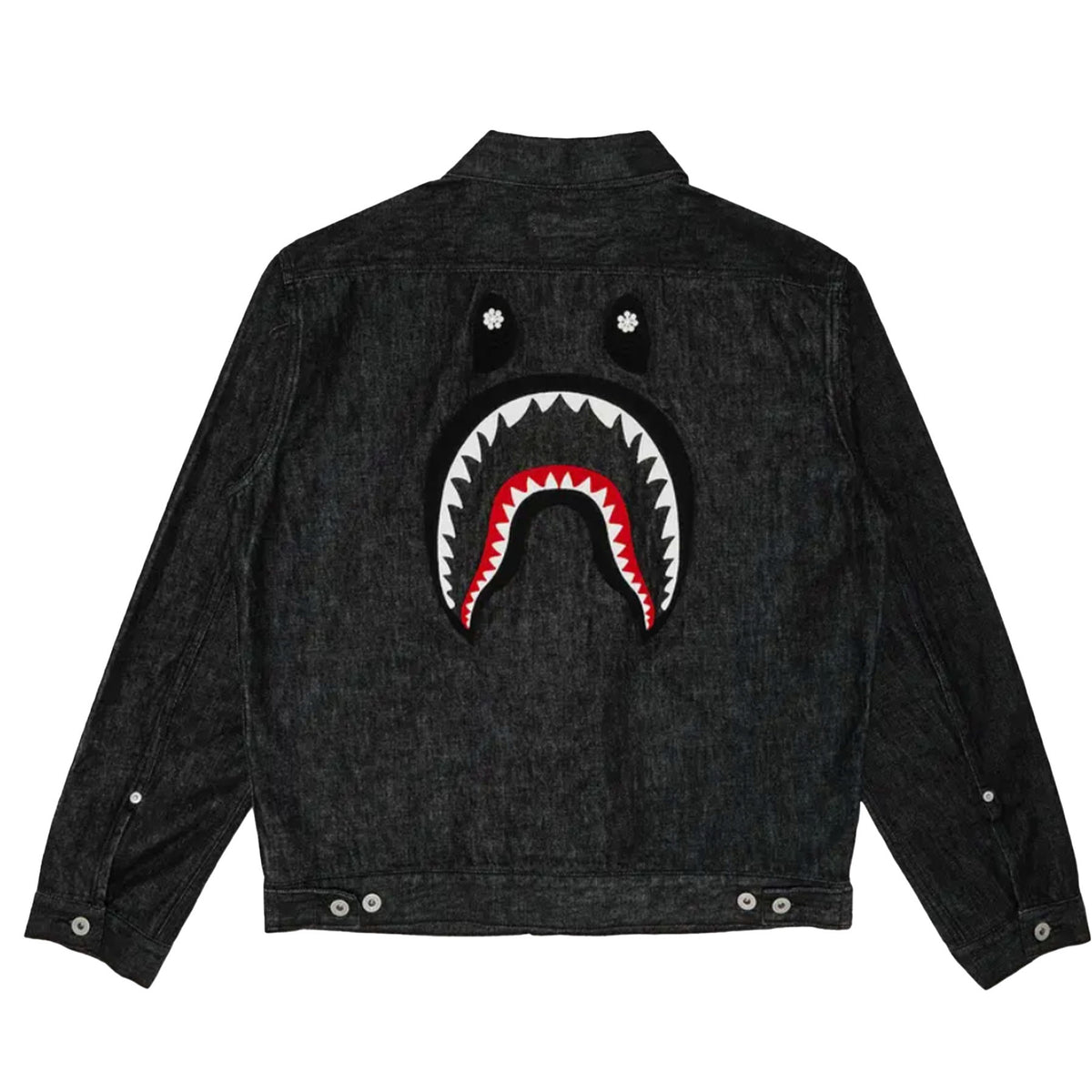 GOAT Exclusive BAPE Pearl Shark Denim Jacket Type-02 'Black'