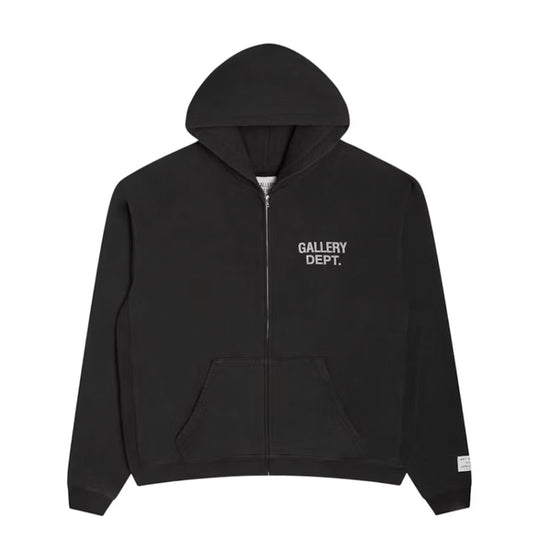 Gallery Dept. 90s Full Zip Hoodie Black