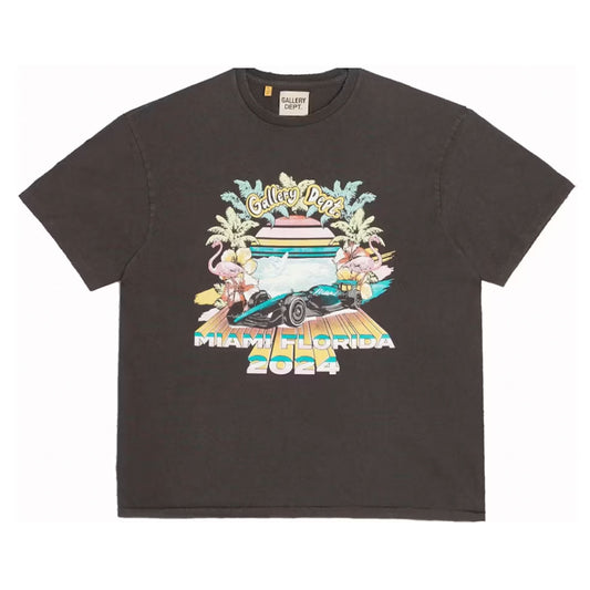 Gallery Dept. x Miami International Autodrone "Miami Grand Prix" Auction Tee Vintage Black