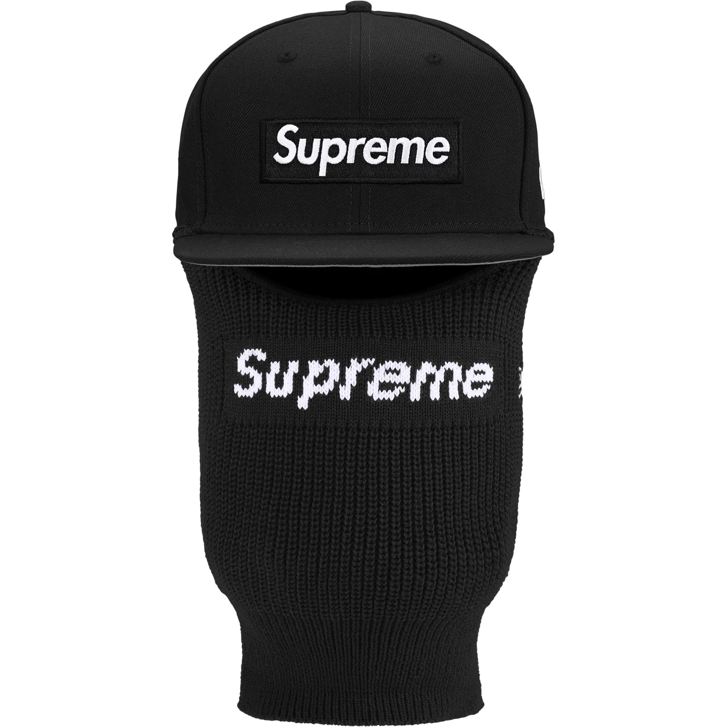 Supreme New Era Box Logo 59Fifty Balaclava Cap Black