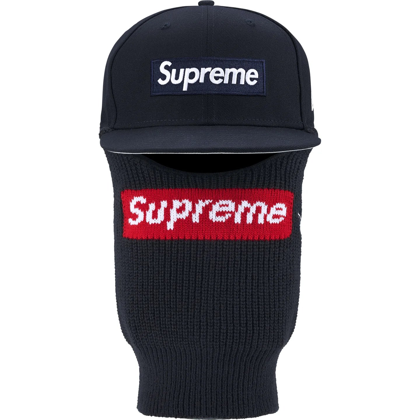 Supreme New Era Box Logo 59Fifty Balaclava Cap Navy