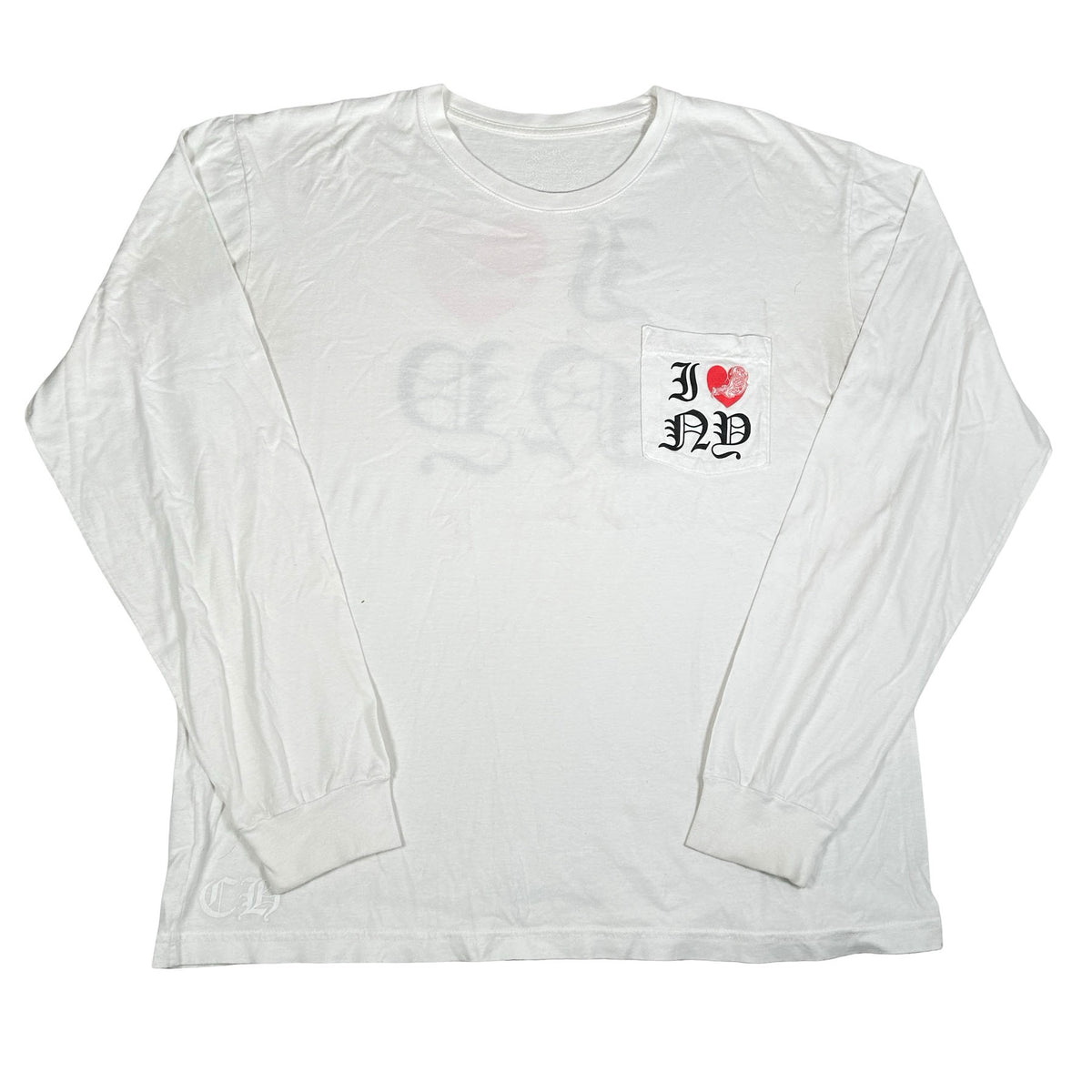 Chrome Hearts I Love NY Long Sleeve White T-Shirt [USED] - XL (Used)