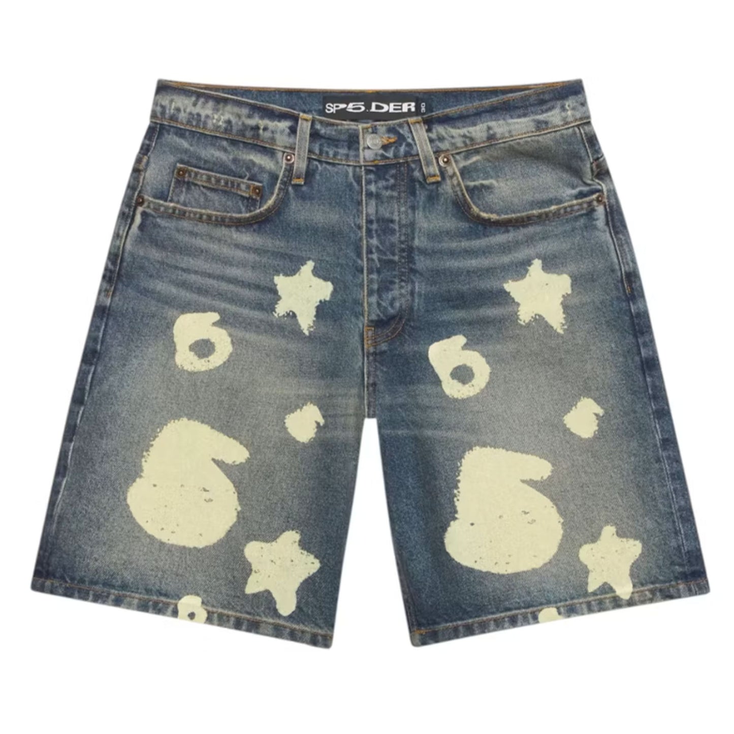 Sp5der Beluga Denim Short Indigo Denim