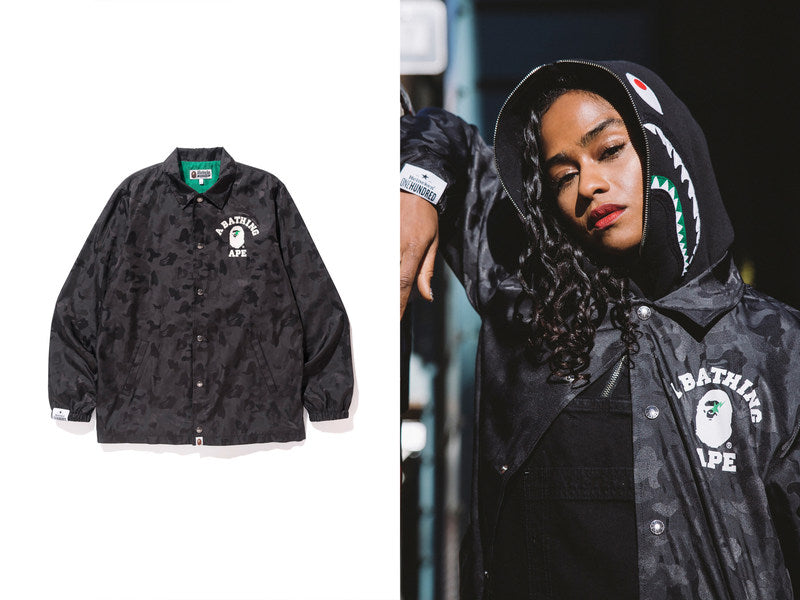 BAPE x Heineken 100 Jacquard Camo Coaches Jacket Black [USED] - XL (Used)