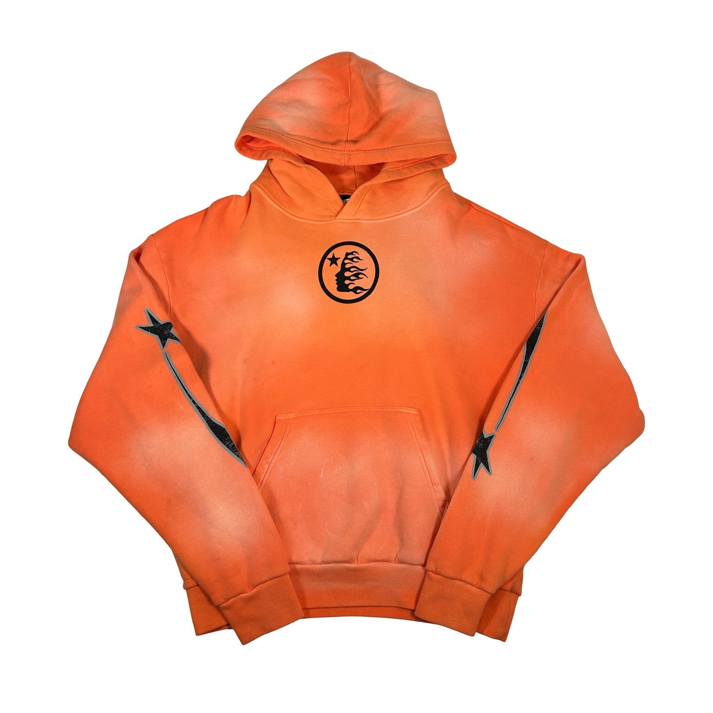 Hellstar Fire Orange Hoodie Orange Dye [USED] - M (Used)
