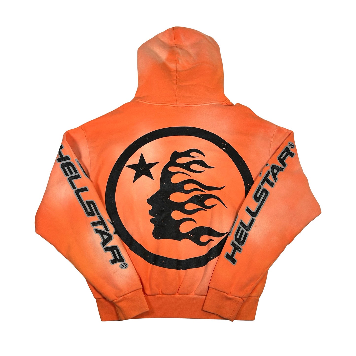 Hellstar Fire Orange Hoodie Orange Dye [USED] - M (Used)