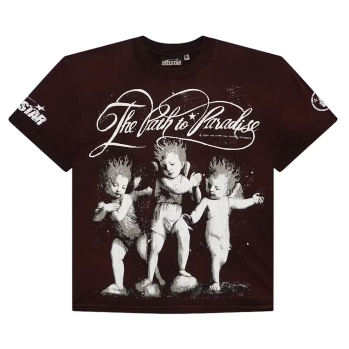 Hellstar Cherubs T-Shirt Brown [USED] - L (Used)