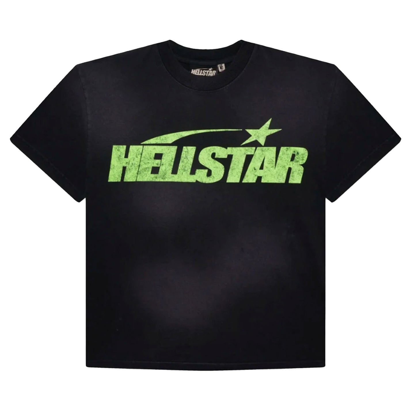 Hellstar Classic Cracked T-Shirt Black Green [USED] - S (Used)