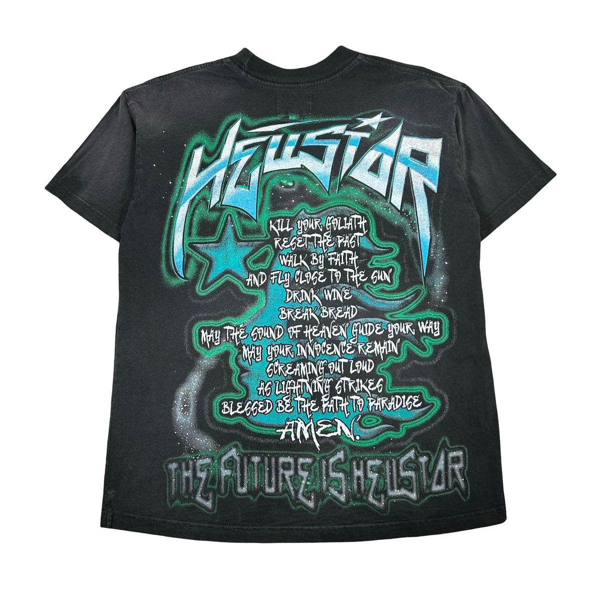 Hellstar The Future T-Shirt Black/Blue [USED] - S (Used)