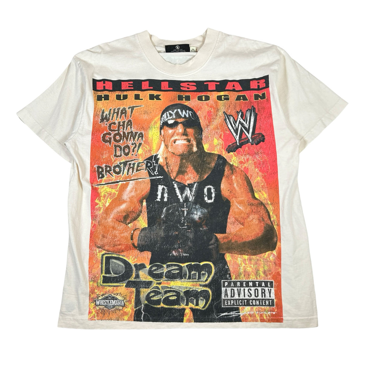 Hellstar Wrestlemania Hulk Hogan T-Shirt Cream White [USED] - M (Used)