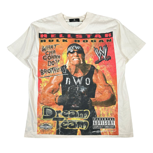 Hellstar Wrestlemania Hulk Hogan T-Shirt Cream White [USED] - M (Used)