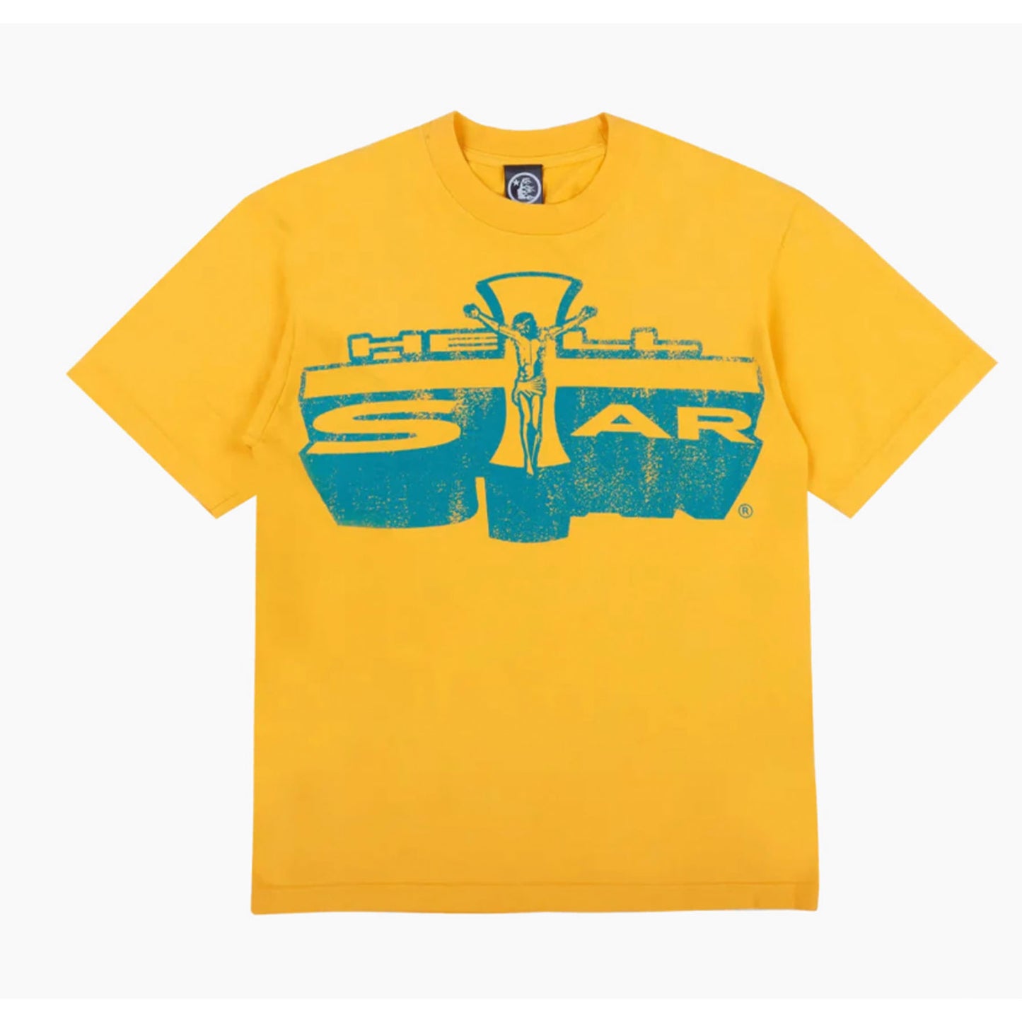 Hellstar Studios Jesus Emblem Tee yellow [USED] - S (Used)
