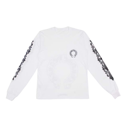 Chrome Hearts Floral Horseshoe L/S T-shirt White