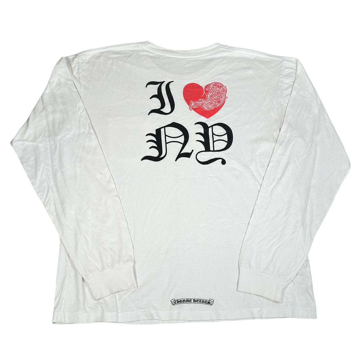 Chrome Hearts I Love NY Long Sleeve White T-Shirt [USED] - XL (Used)