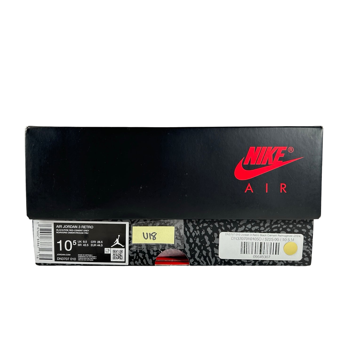 DN3707 010 Jordan 3 Retro OG Black Cement (2024) [USED] - 10.5 M (Used18)