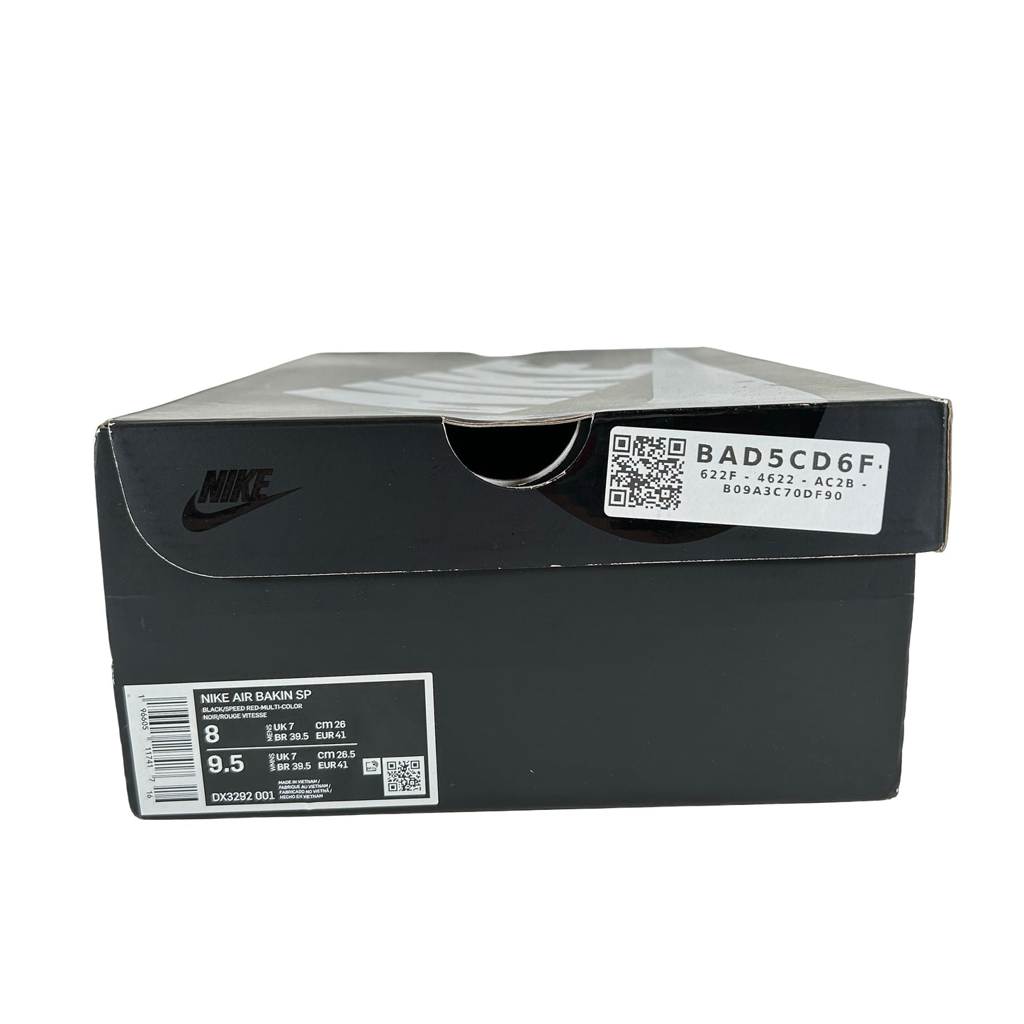 DX3292 001 Nike Air Bakin SP Supreme Black [USED] - 8 M (Used)