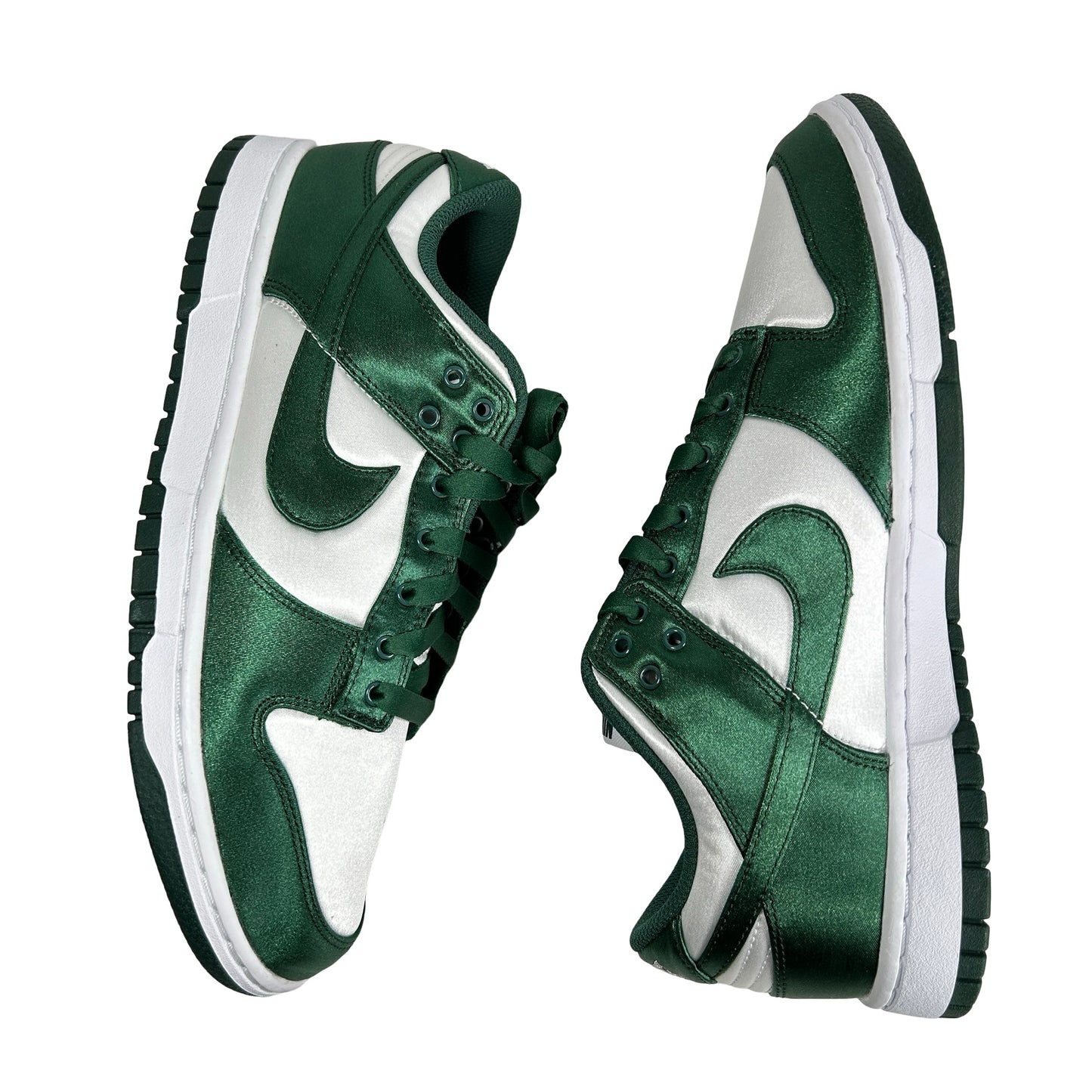 DX5931 100 Nike Dunk Low Michigan State Satin (Women's) [CONDITIONAL] - 10 W (Glue Stain)