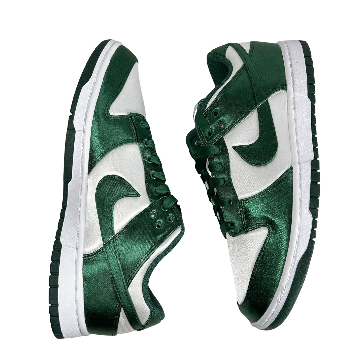 DX5931 100 Nike Dunk Low Michigan State Satin (Women's) [CONDITIONAL] - 10 W (Glue Stain)