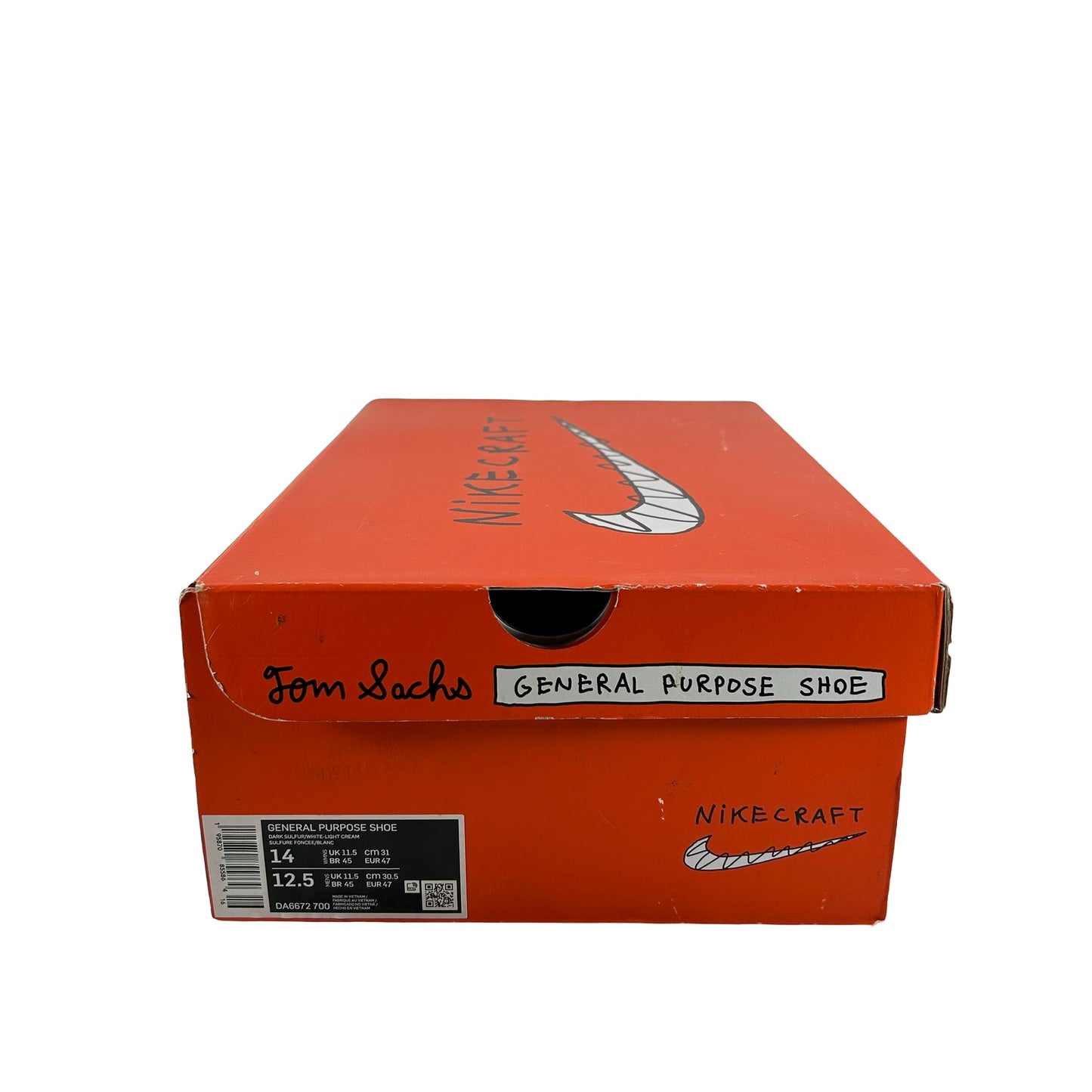 DA6672 700 NikeCraft GPS Tom Sachs Archive Dark Sulfur [USED] - 14 W (Used)