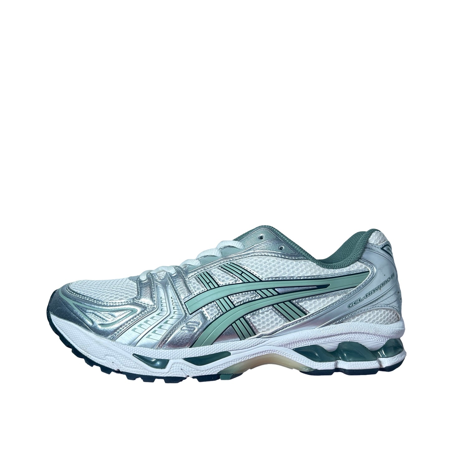 1201A019 107 ASICS Gel-Kayano 14 White Pure Silver Slate Grey Sage [USED] - 11 M (Used2) (No Box2)