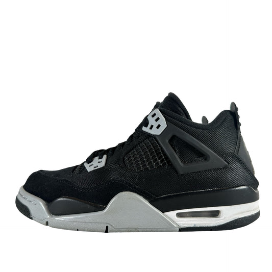 DV0553 006 Jordan 4 Retro Black Canvas GS [USED] - 5 Y (Used)