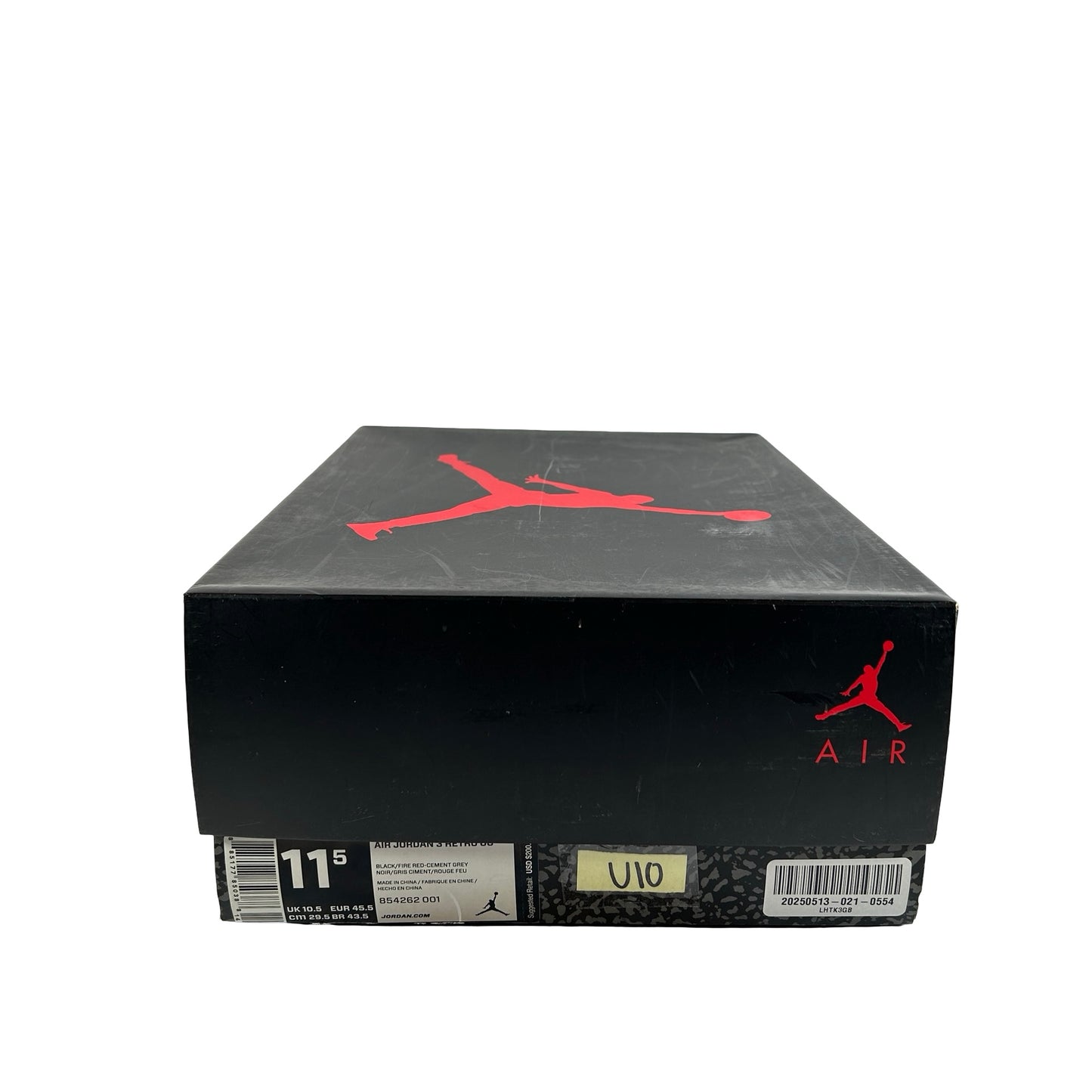 854262 001 Jordan 3 Black Cement 2018 [USED] - 11.5 M (Used10)