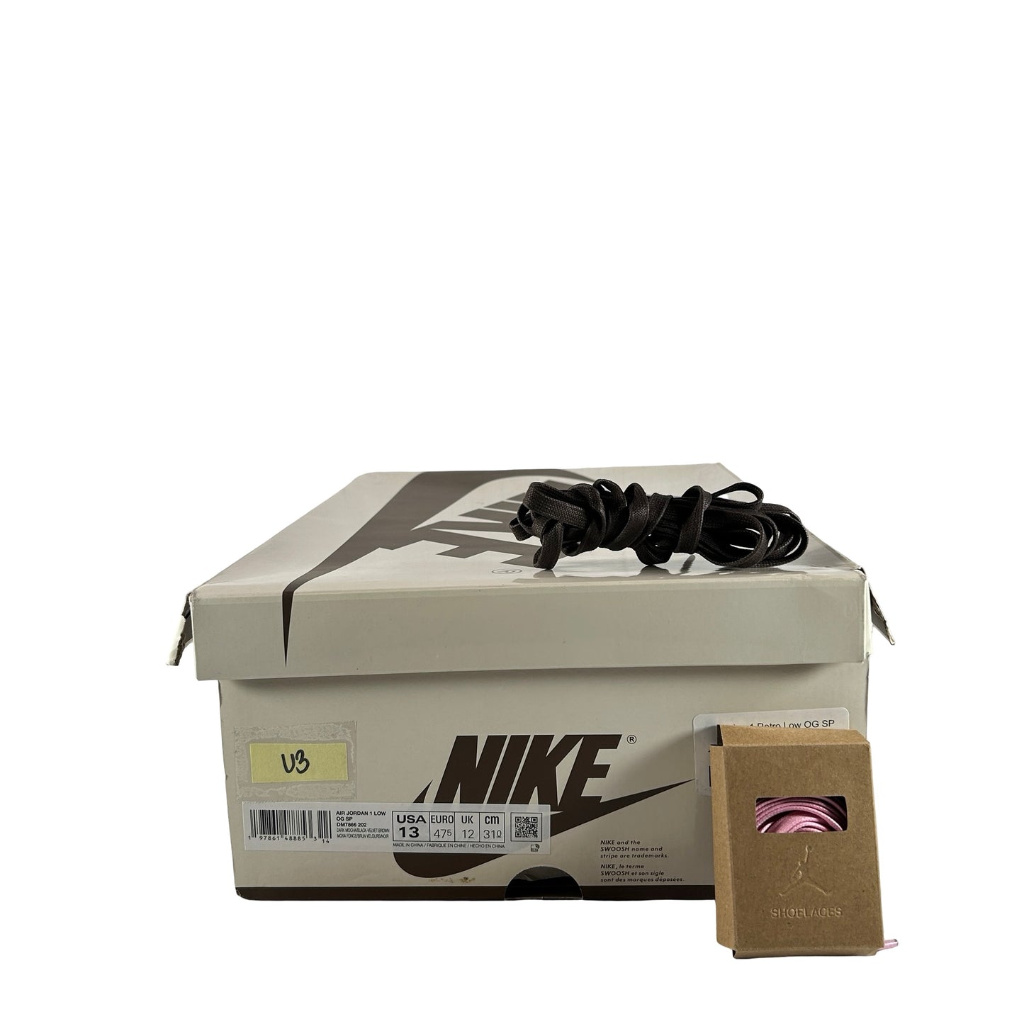 DM7866 202 Jordan 1 Retro Low OG SP Travis Scott Velvet Brown [USED] - 13 M (Used3)