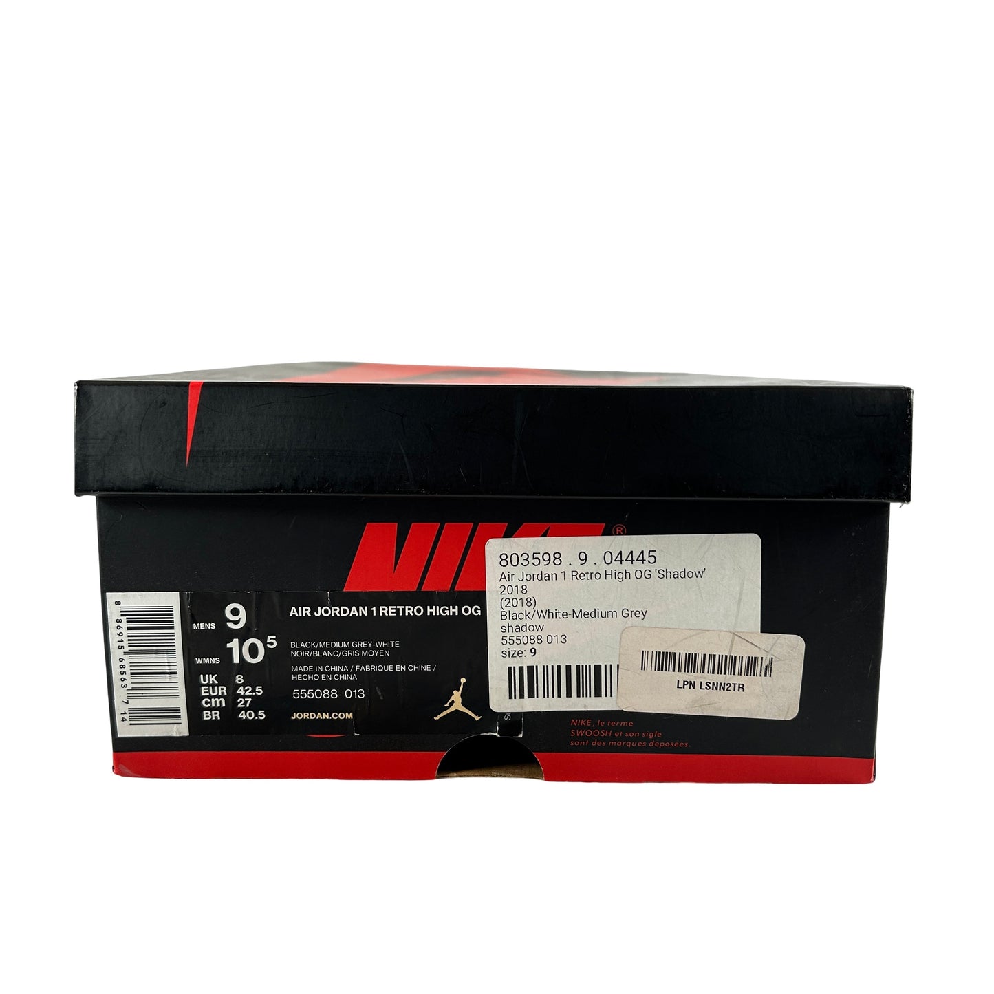 555088 013 Jordan 1 Shadow (2018) [USED] - 9 M (Used)