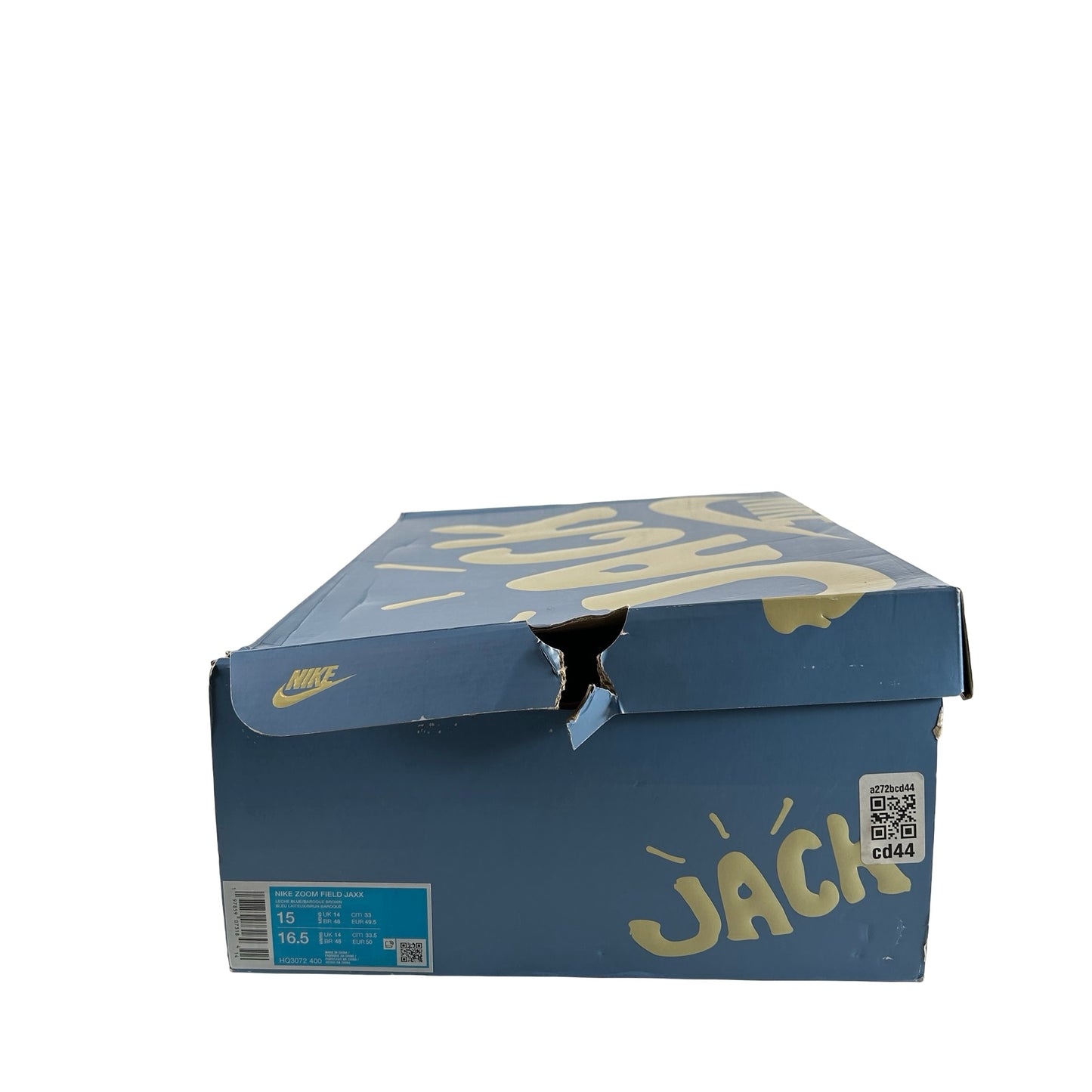HQ3072 400 Nike Zoom Field Jaxx Travis Scott Leche Blue [USED] - 15 M (Used)
