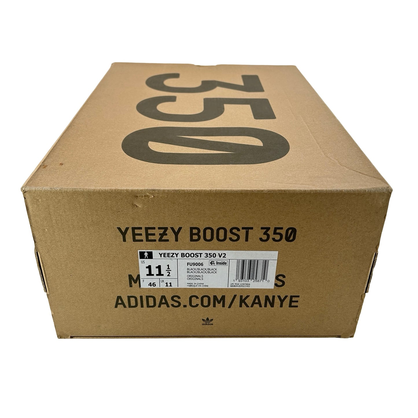 FU9006 adidas Yeezy Boost 350 V2 Black (Non-Reflective) [USED] - 11.5 M (Used)