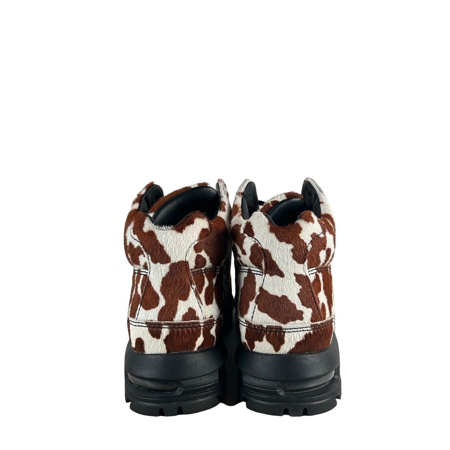 IO4635 100 Nike Air Max Goadome Sail Cacao Wow Cow Print Pony Hair [USED] - 8 M (Used)