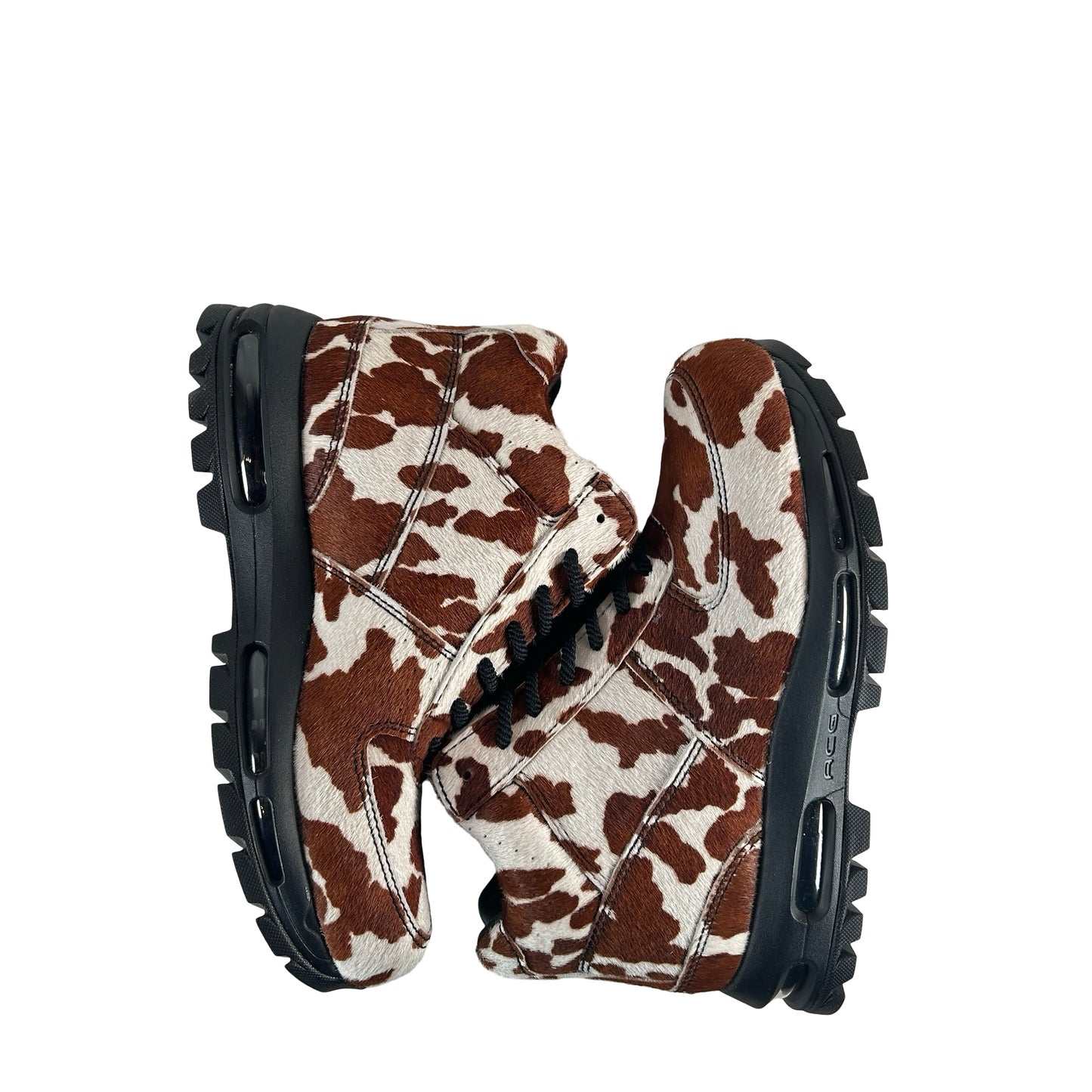 IO4635 100 Nike Air Max Goadome Sail Cacao Wow Cow Print Pony Hair [USED] - 8 M (Used)