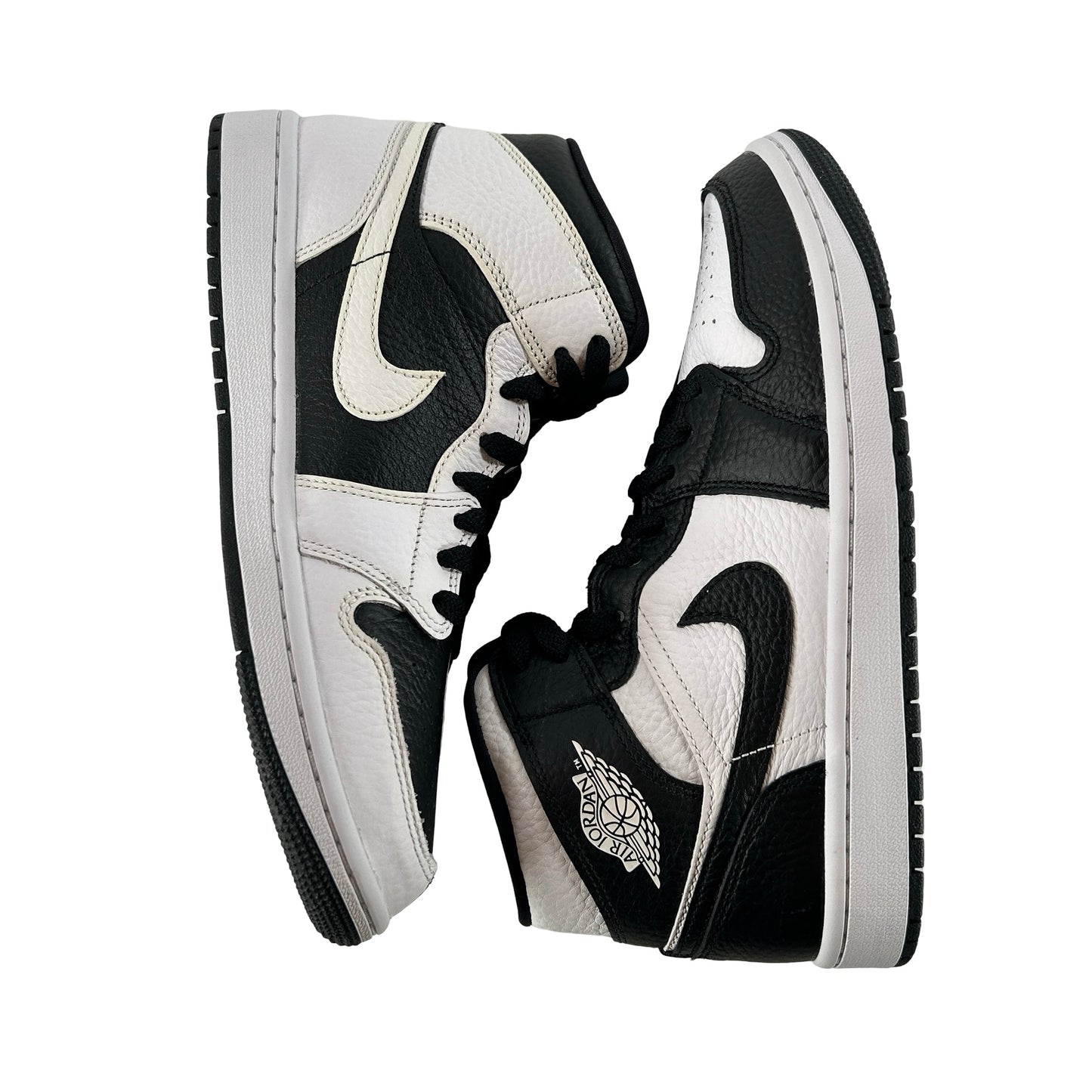 DR0501 101 Jordan 1 Mid Split Black White (Women's) [CONDITIONAL] - 9 W (Yellowing)