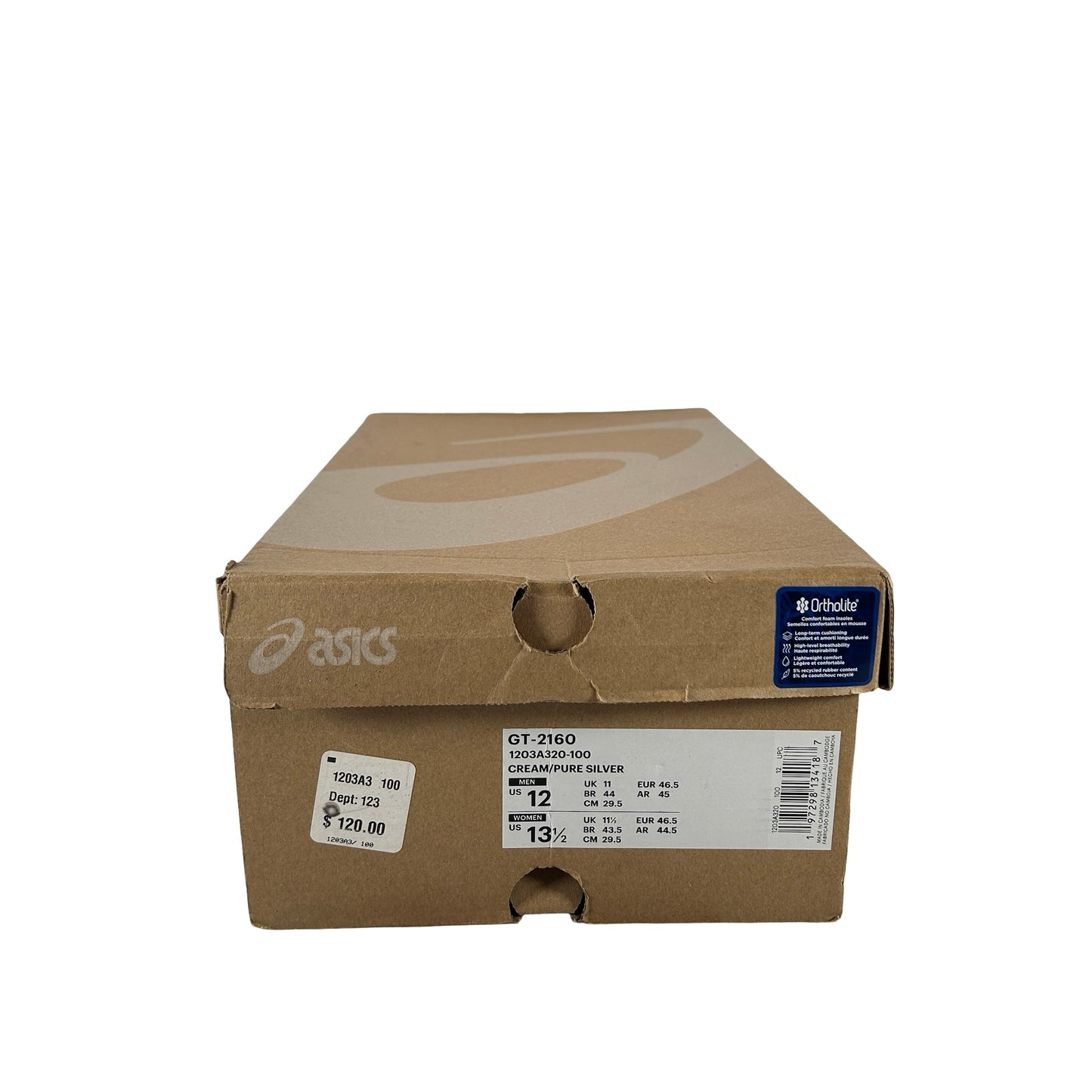 1203A320 100 ASICS GT-2160 Cream Pure Silver Gold [USED] - 12 M (Used)
