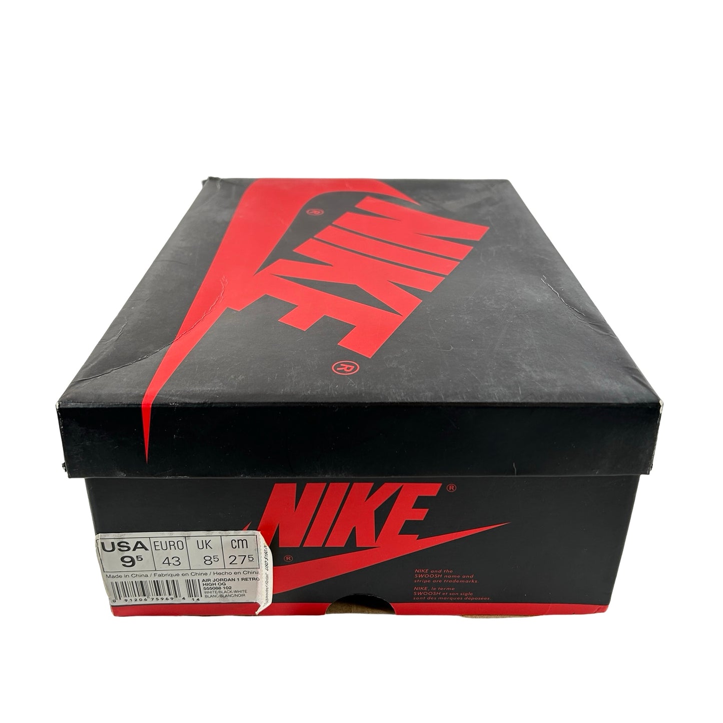 555088 102 Jordan 1 Retro Yin Yang White [USED] - 9.5 M (Used)