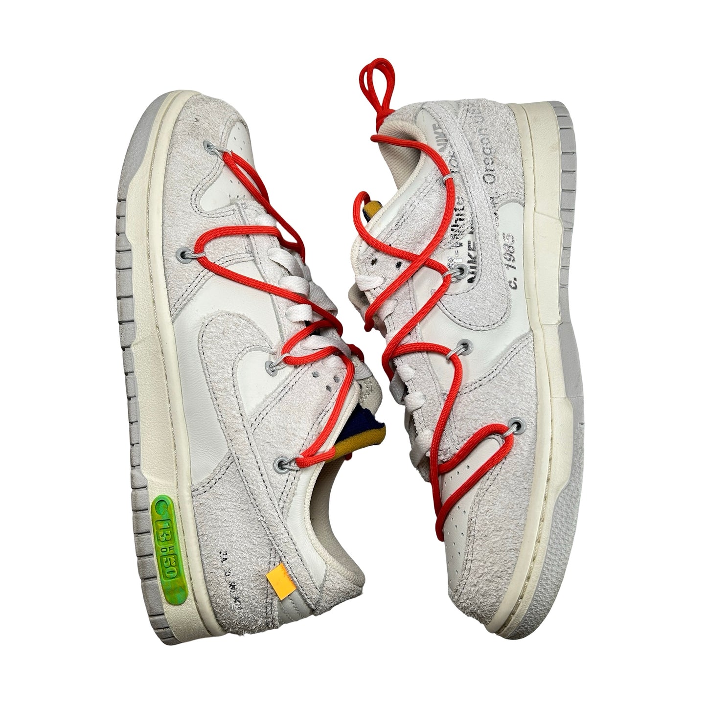DJ0950 110 Nike Dunk Low Off-White Lot 13 [USED] - 9 M (Used)