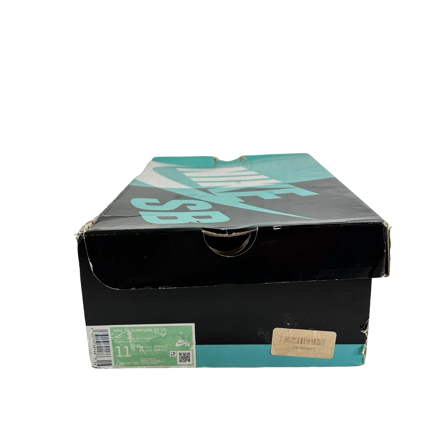 CK3480 700 Nike SB Dunk Low Supreme Jewel Swoosh Gold [USED] - 11.5 M (Used)