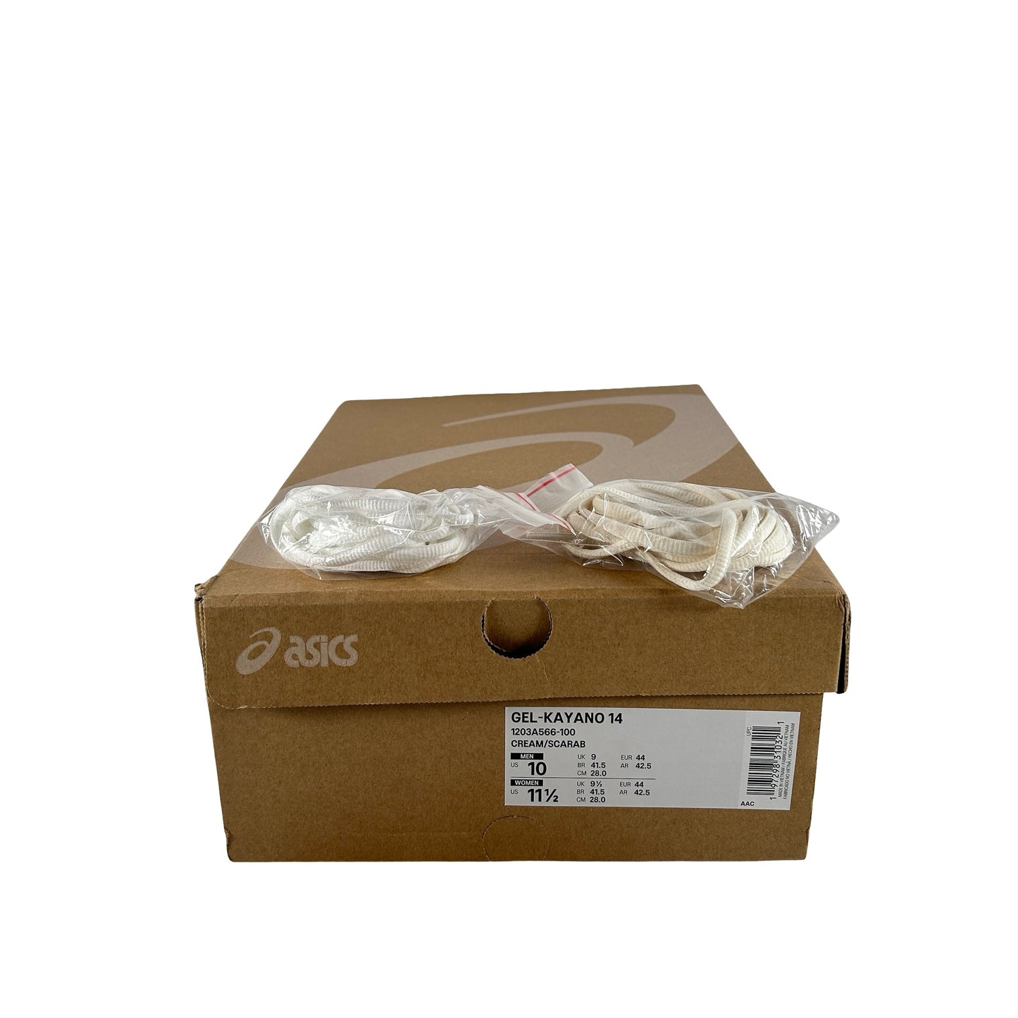 1203A566 100 ASICS Gel-Kayano 14 Kith Cream Scarab [USED] - 10 M (Used)