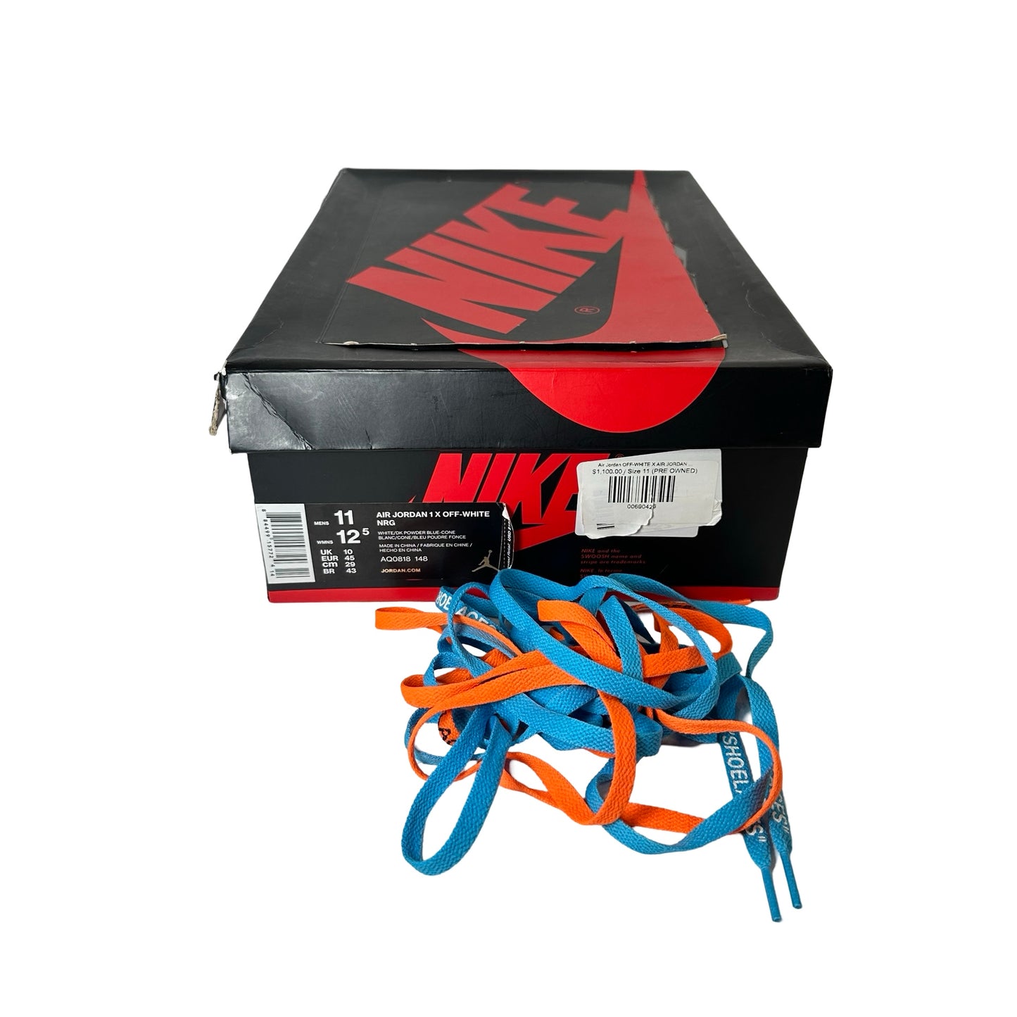 AQ0818 148 Jordan 1 Retro High Off-White UNC [USED] - 11 M (Used)