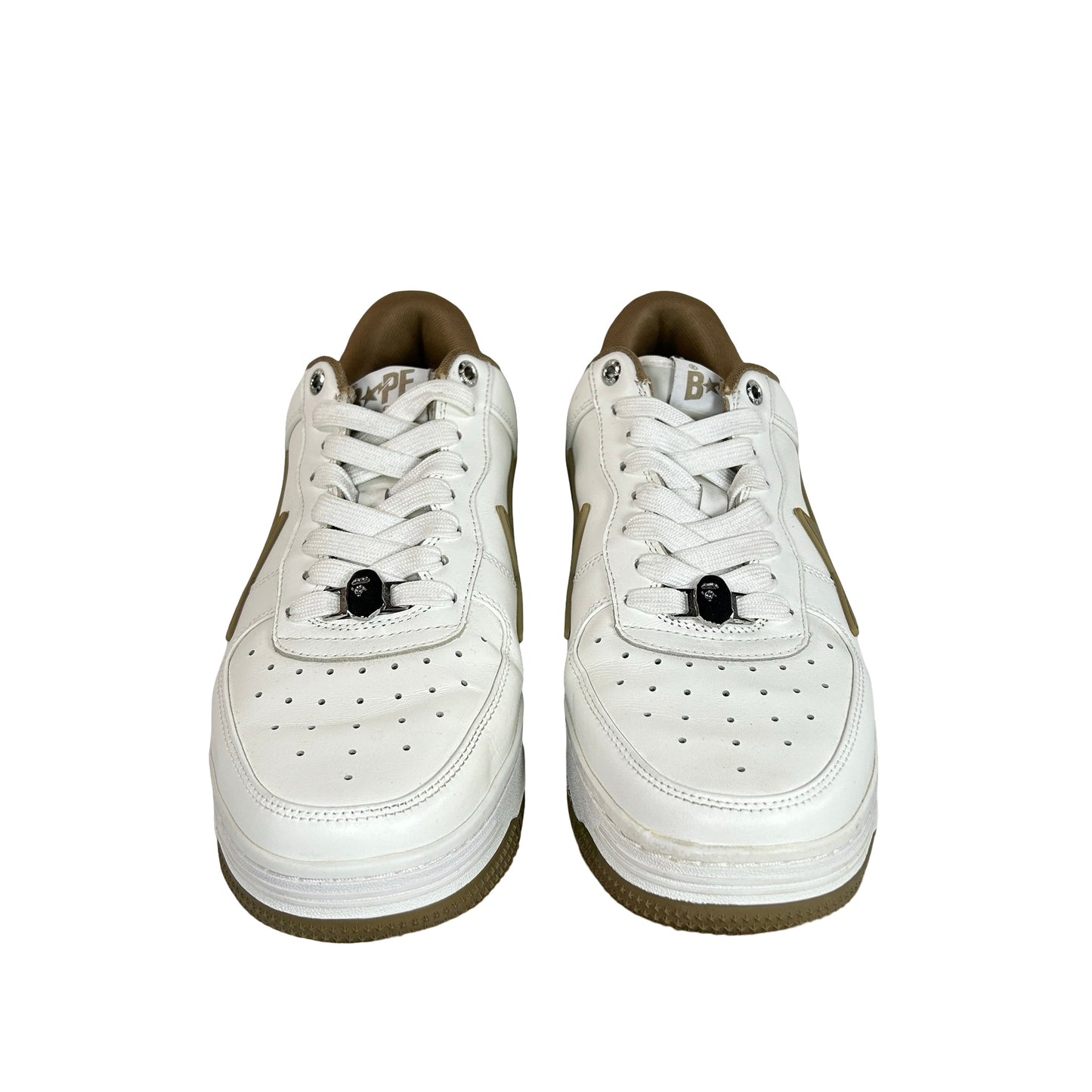 1K20 191 314 BEI A Bathing Ape Bape Sta OS #2 White Beige [USED] - 11 M (Used) (No Box)