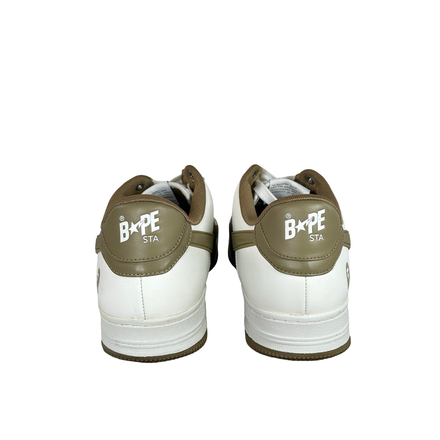 1K20 191 314 BEI A Bathing Ape Bape Sta OS #2 White Beige [USED] - 11 M (Used) (No Box)