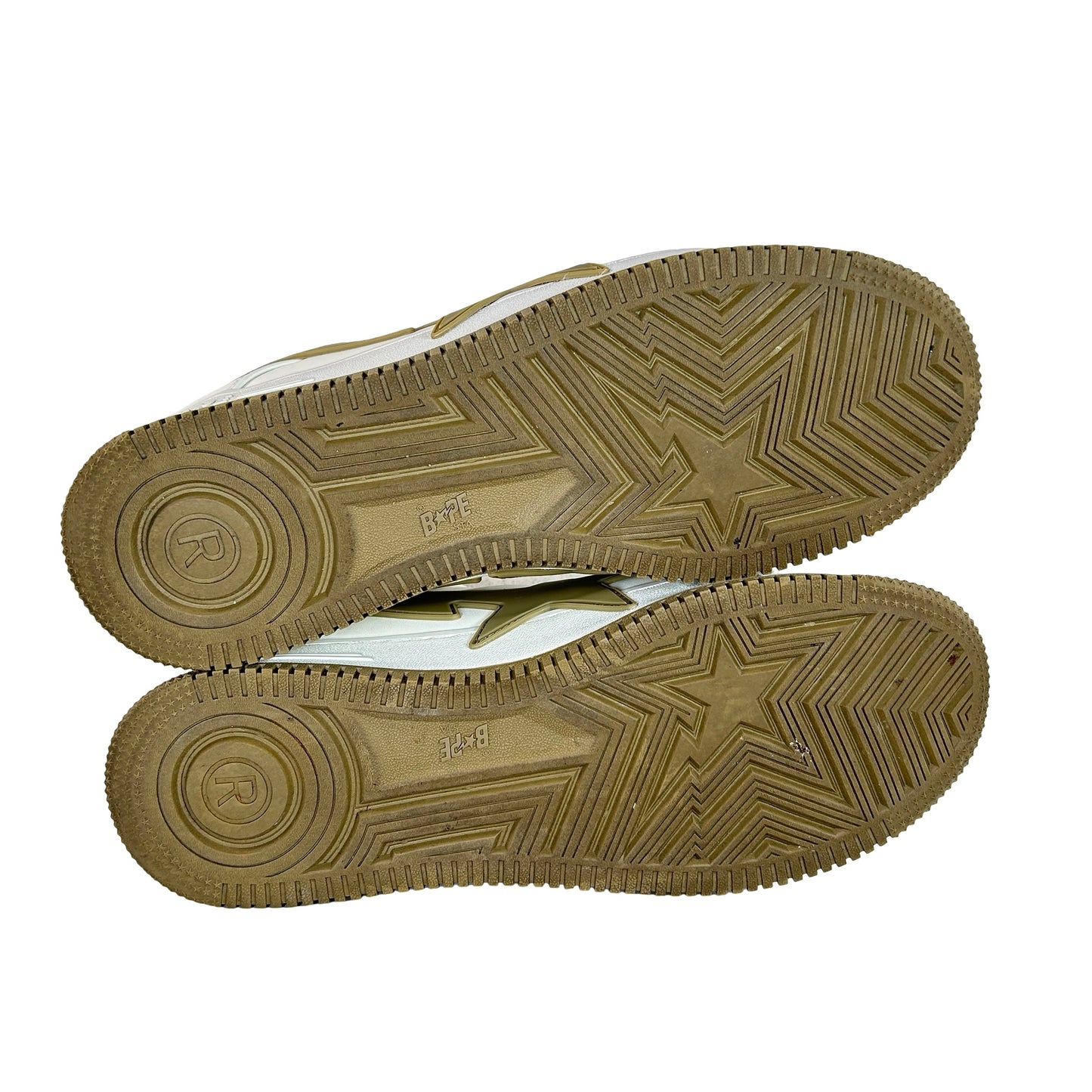1K20 191 314 BEI A Bathing Ape Bape Sta OS #2 White Beige [USED] - 11 M (Used) (No Box)