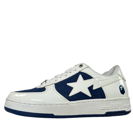 1K80 191 306 NVY A Bathing Ape Bape Sta Low #6 White Navy [USED] - 11 M (Used) (No Box)