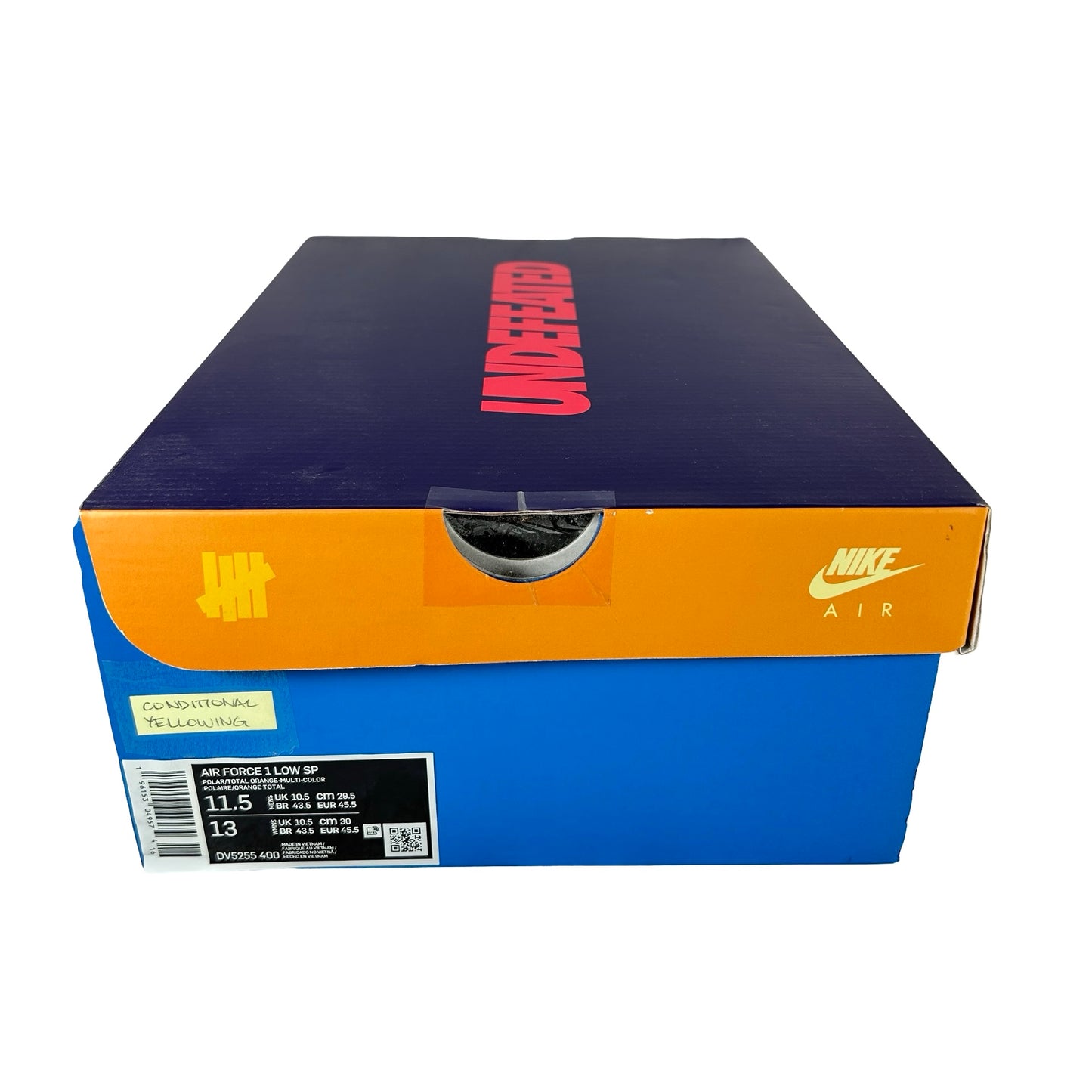 DV5255 400 Nike Air Force 1 Low SP UNDFTD Multi-Patent [CONDITIONAL] - 11.5 M (Yellowing)