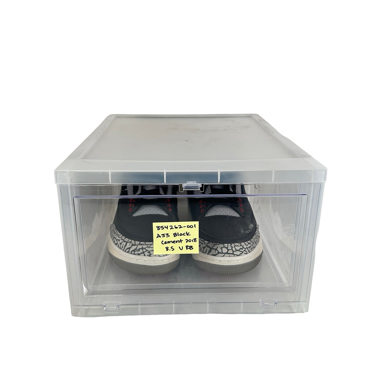 854262 001 Jordan 3 Black Cement 2018 [USED] - 8.5 M (Used) (Replace Box)