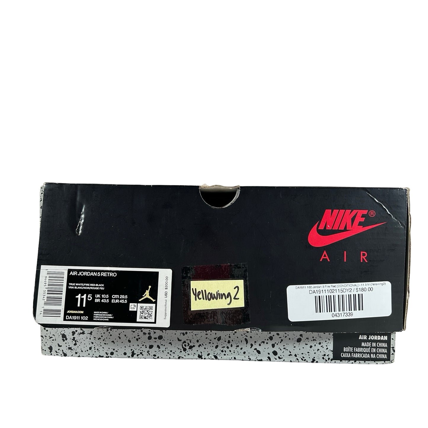 DA1911 102 Jordan 5 Fire Red [CONDITIONAL] - 11.5 M (Yellowing2)