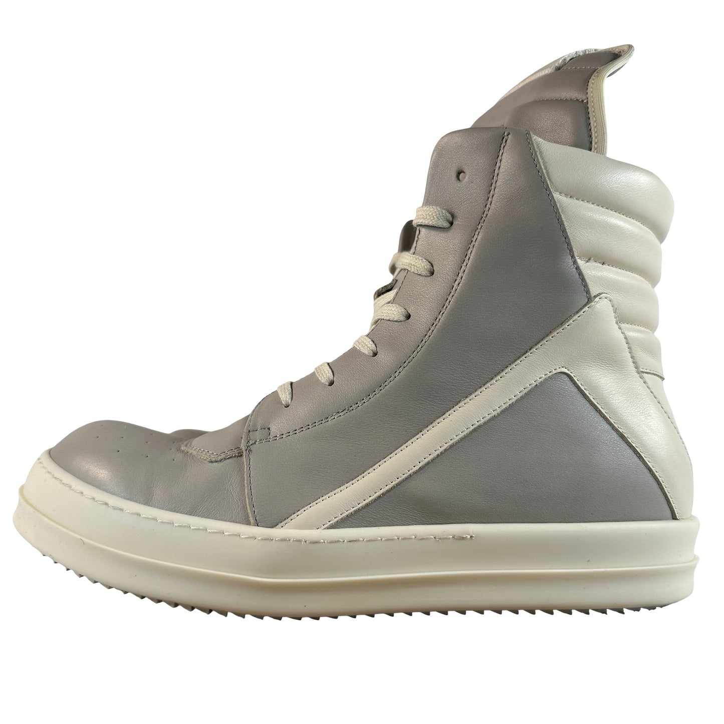 RU01D3894 LCO 811 Rick Owens Lido Geobasket Pearl Milk [USED] - EU 43.5 / 10.5 M (Used)