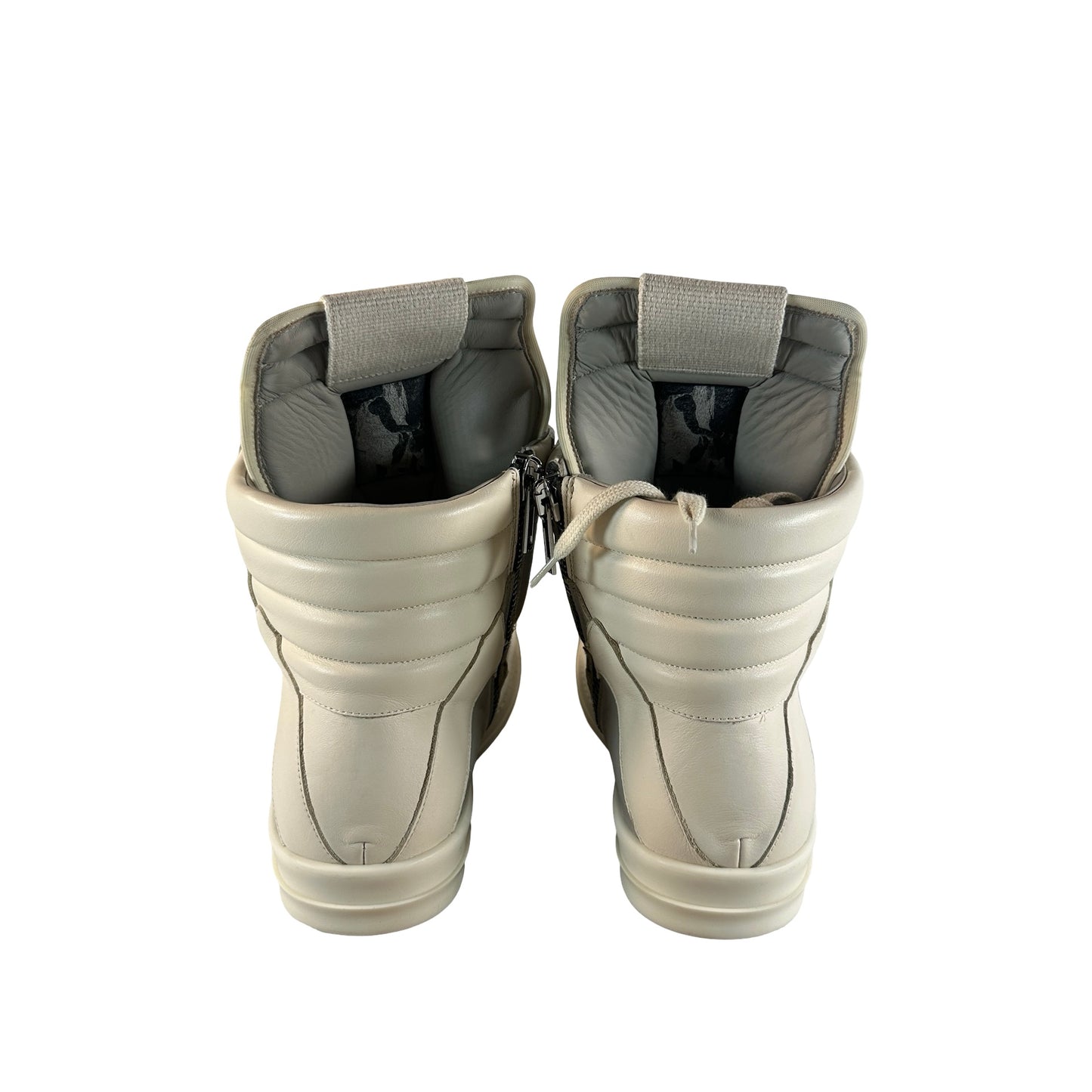 RU01D3894 LCO 811 Rick Owens Lido Geobasket Pearl Milk [USED] - EU 43.5 / 10.5 M (Used)